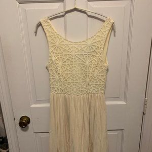 Dina be by Francesca's hi low dress-Cream-Size S